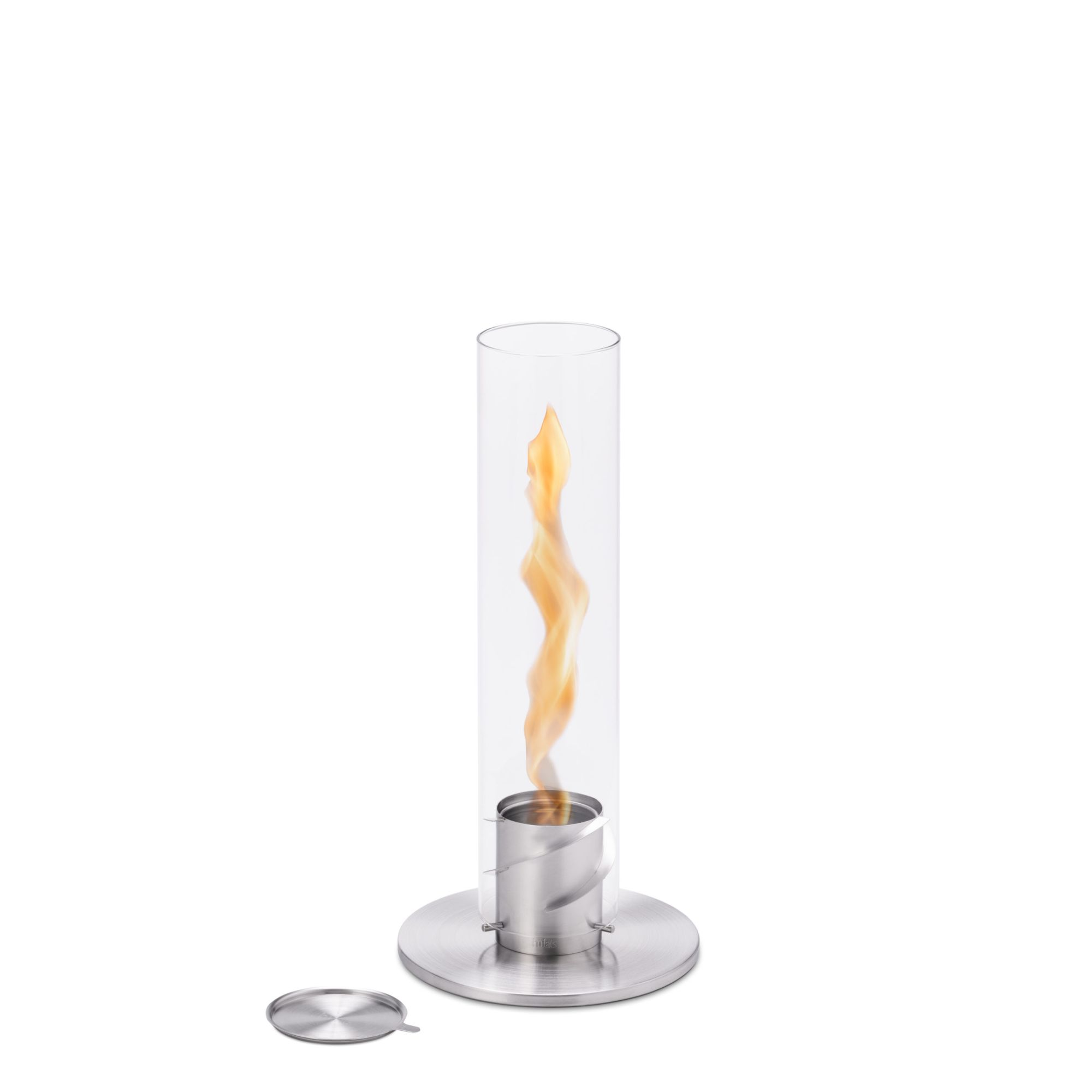 Tischfeuer SPIN 90 silber